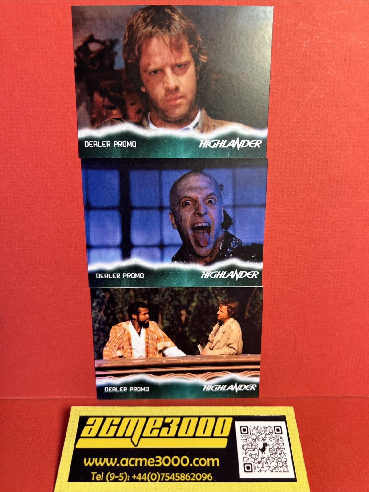 Unstoppable Cards HIGHLANDER EXPANSION Acme3000 Dealer Promo Card Set EM1-EM3
