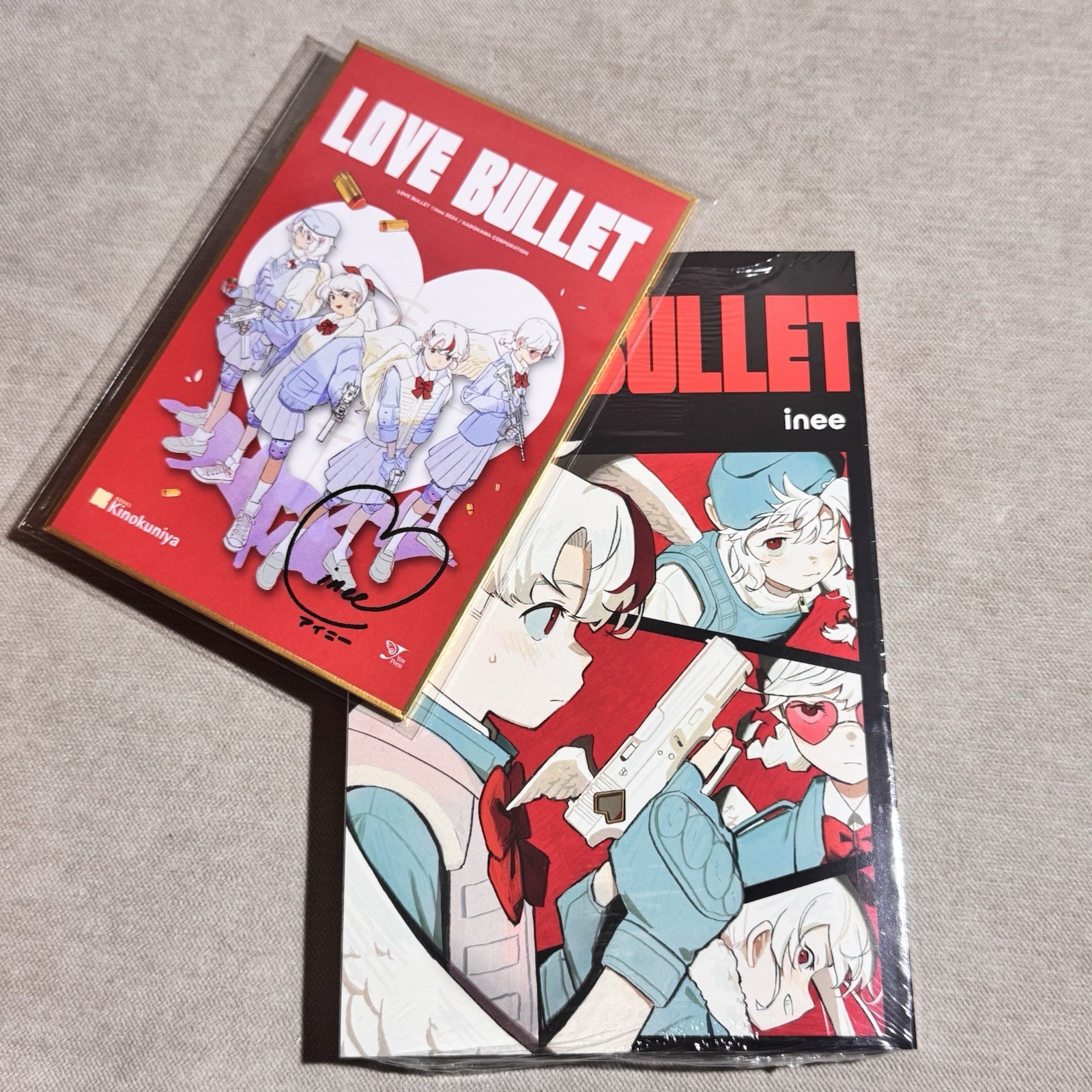 Love Bullet Volume 1 Kinokuniya Exclusive Cover Manga + Shikishi Board [English]