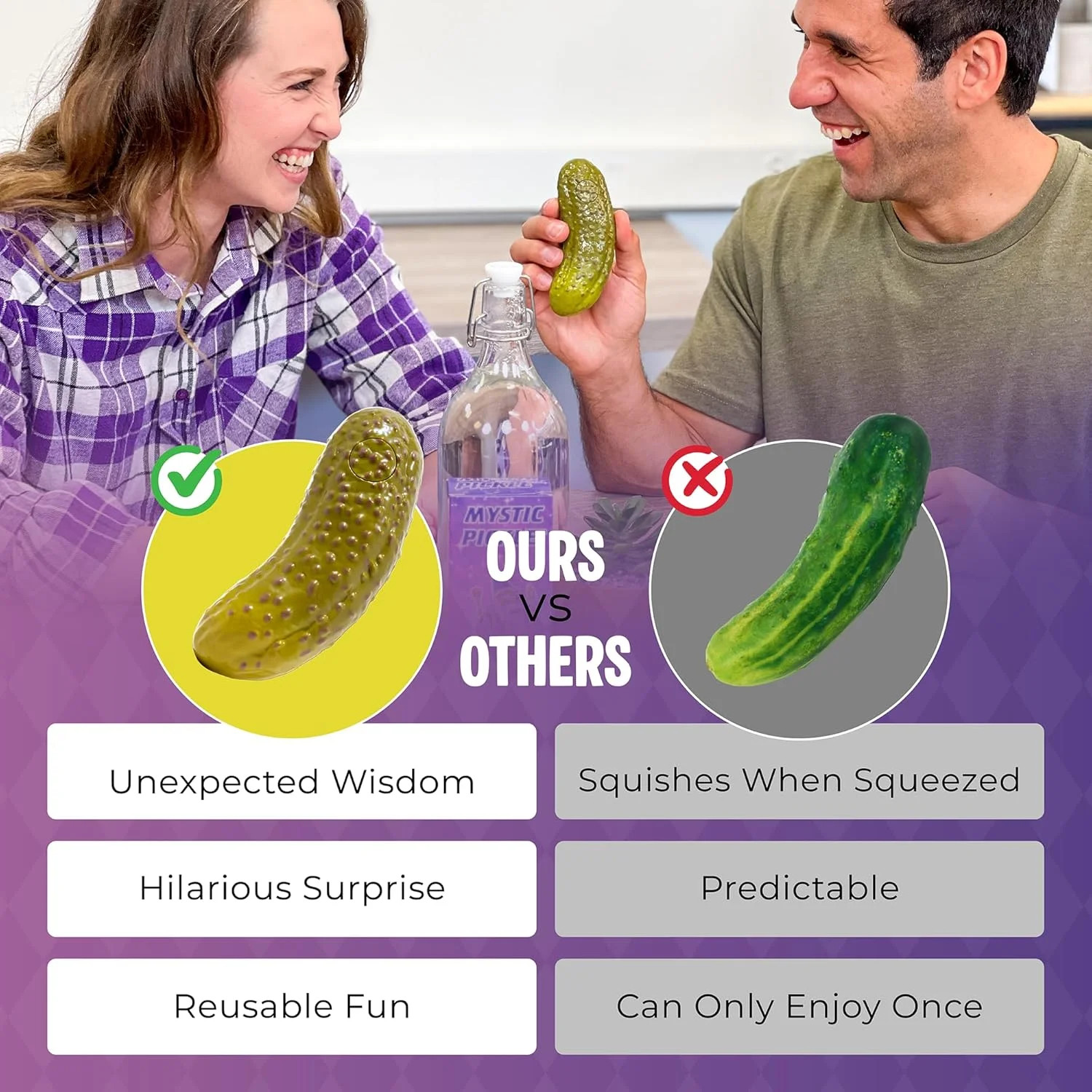 Mystic Pickle – Magic Fortune Teller with +100 Witty Responses – Unveiling The B