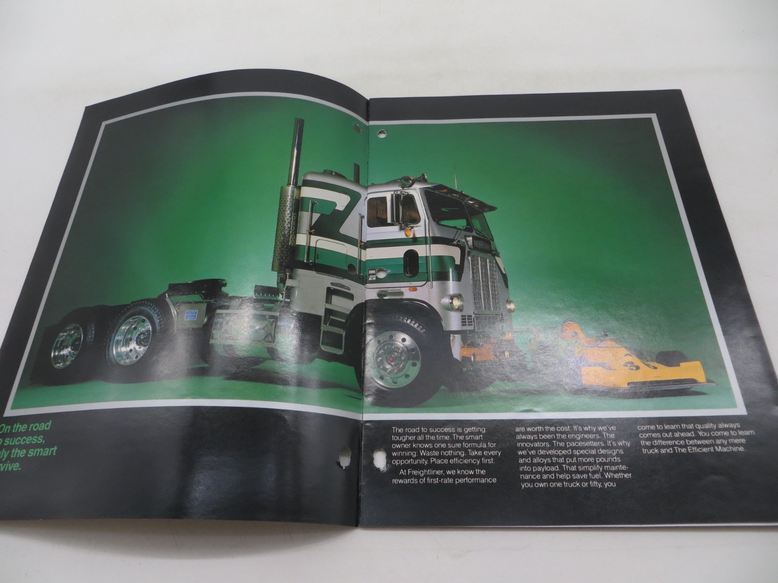 1970’s FREIGHTLINER THE EFFICIENT MACHINE Vintage Semi Truck Dealer Brochure vtg