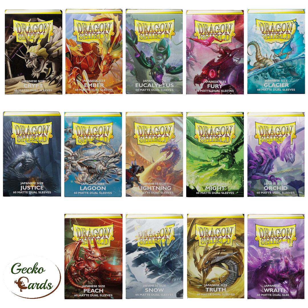 Dragon Shield Japanese Small Size Card Sleeves DUAL MATTE 60 Pack Yugioh New