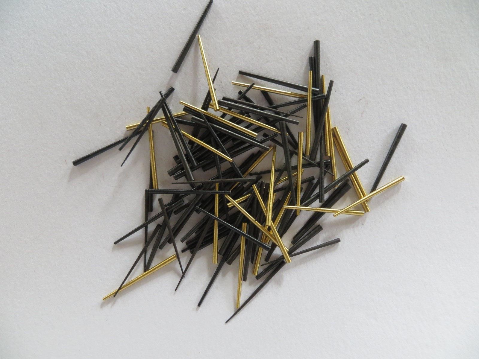 Brass and Steel Clock Tapered Pins – Assorted sizes – Package of 100
