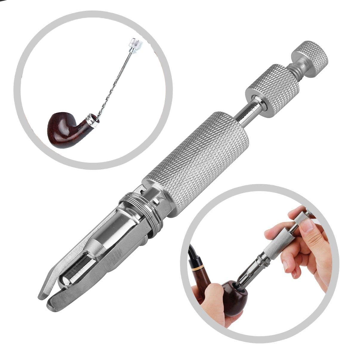 Adjustable Stainless Pipe Cleaning Tool Smoking Steel Cleaner with Shank Reamer