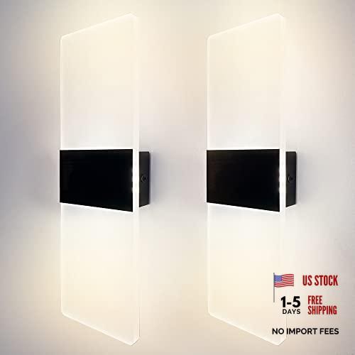 2Pack RV LED Wall Sconce with Switch, 12Volts RV 2 Packs Acrylic Wall Sconce