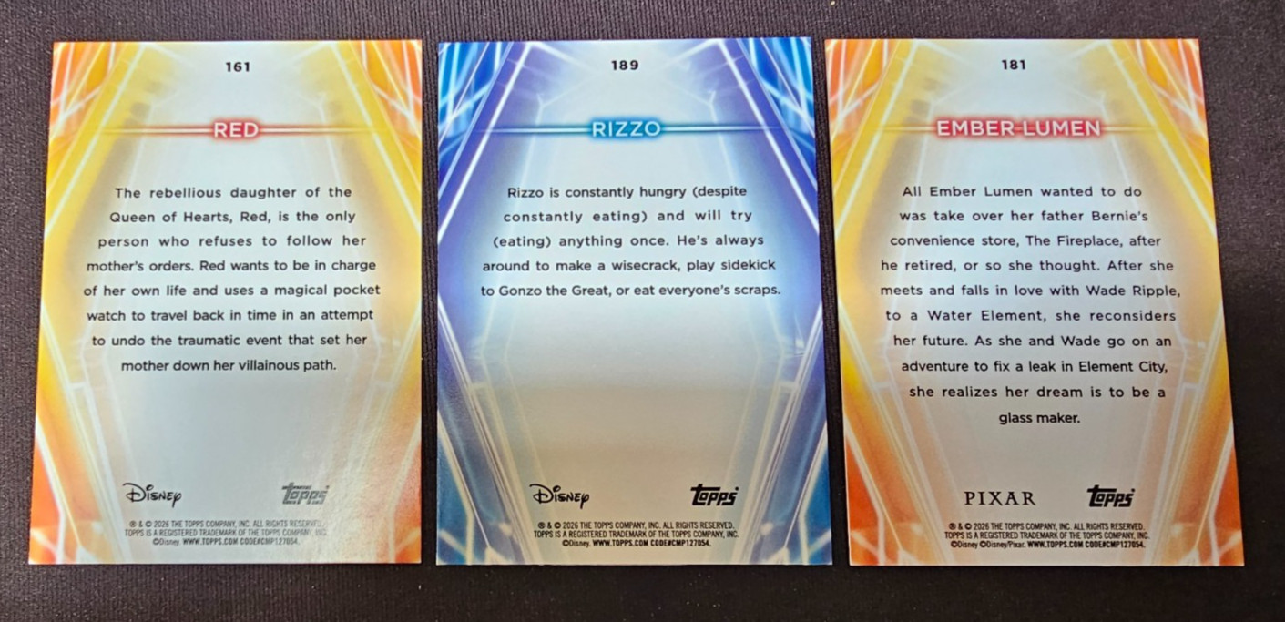 2026 Topps Disney Neon Diamante Parallel 1-200 – you pick