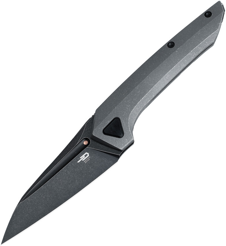 Bestech Knives VK-NAVI Dark Bead Blasted Titanium Folding MagnaCut Knife T2402D