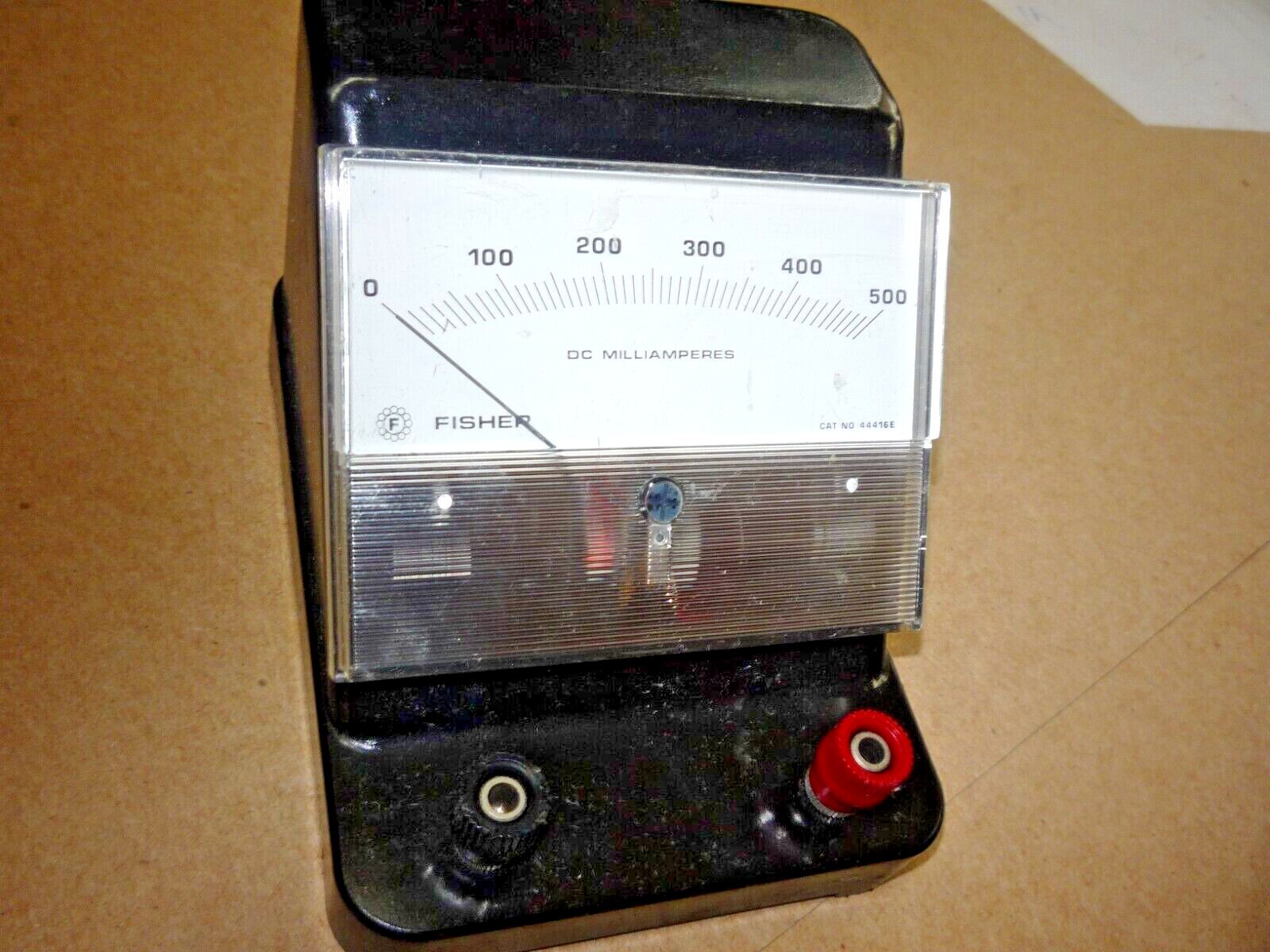 FISHER DC MILLIAMPERES desk Meter 0-500 MODEL 4416E