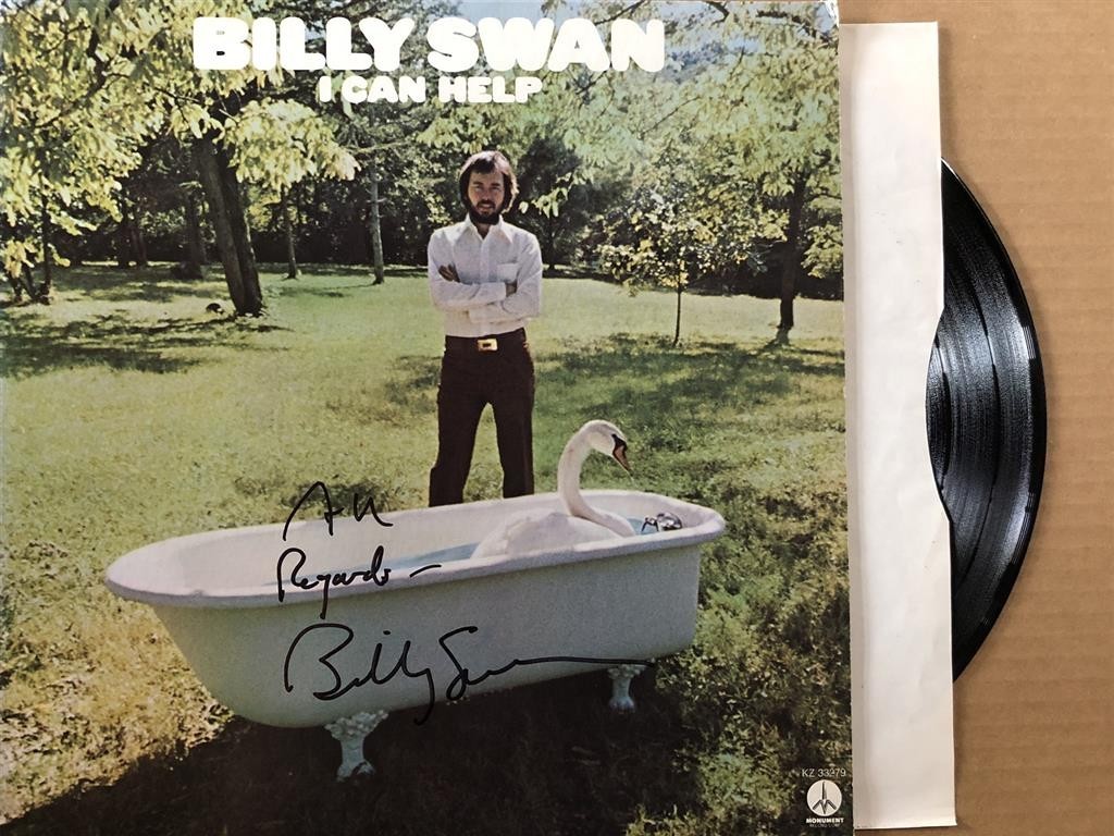 Billy Swan- Signed Record Album “I Can Help” w/Record