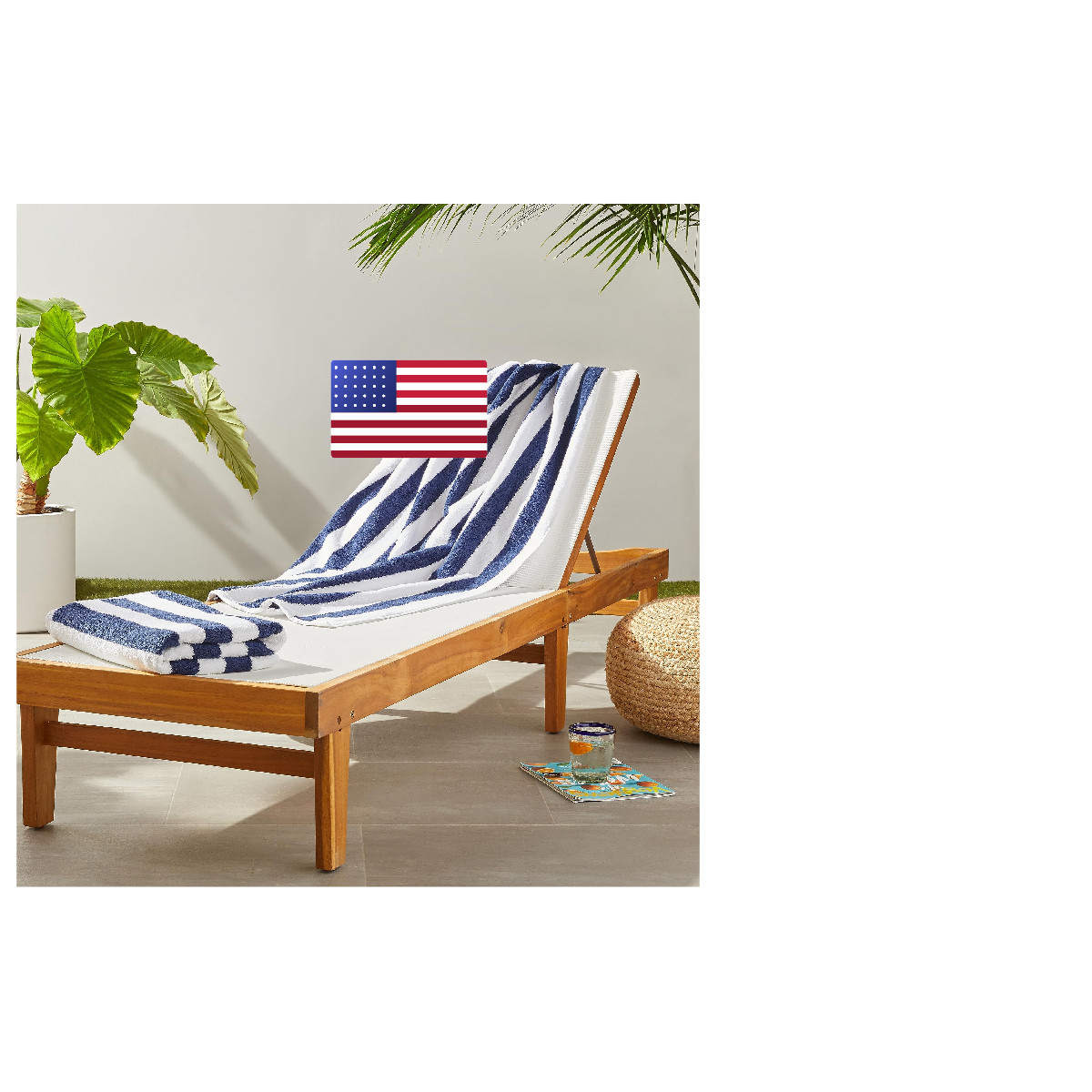 Retailer Basics 100 Cotton Beach Towels Cabana Stripe Drying Machine Washable