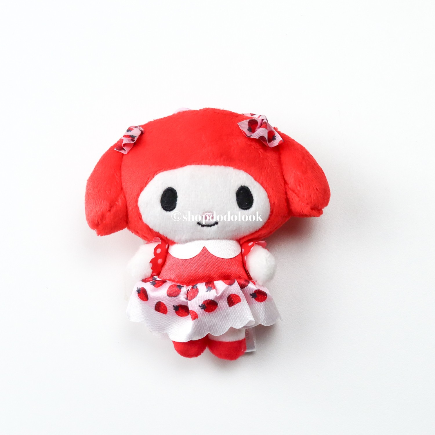 My Melody Kuromi Strawberry Lolita Mascot Plush Keychain 4″H Japan Kawaii Gifts
