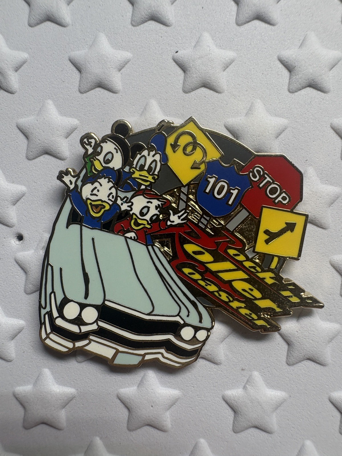 Disney Pin Donald Huey Dewey Louie Rock N Roller Coaster Attractions Mystery