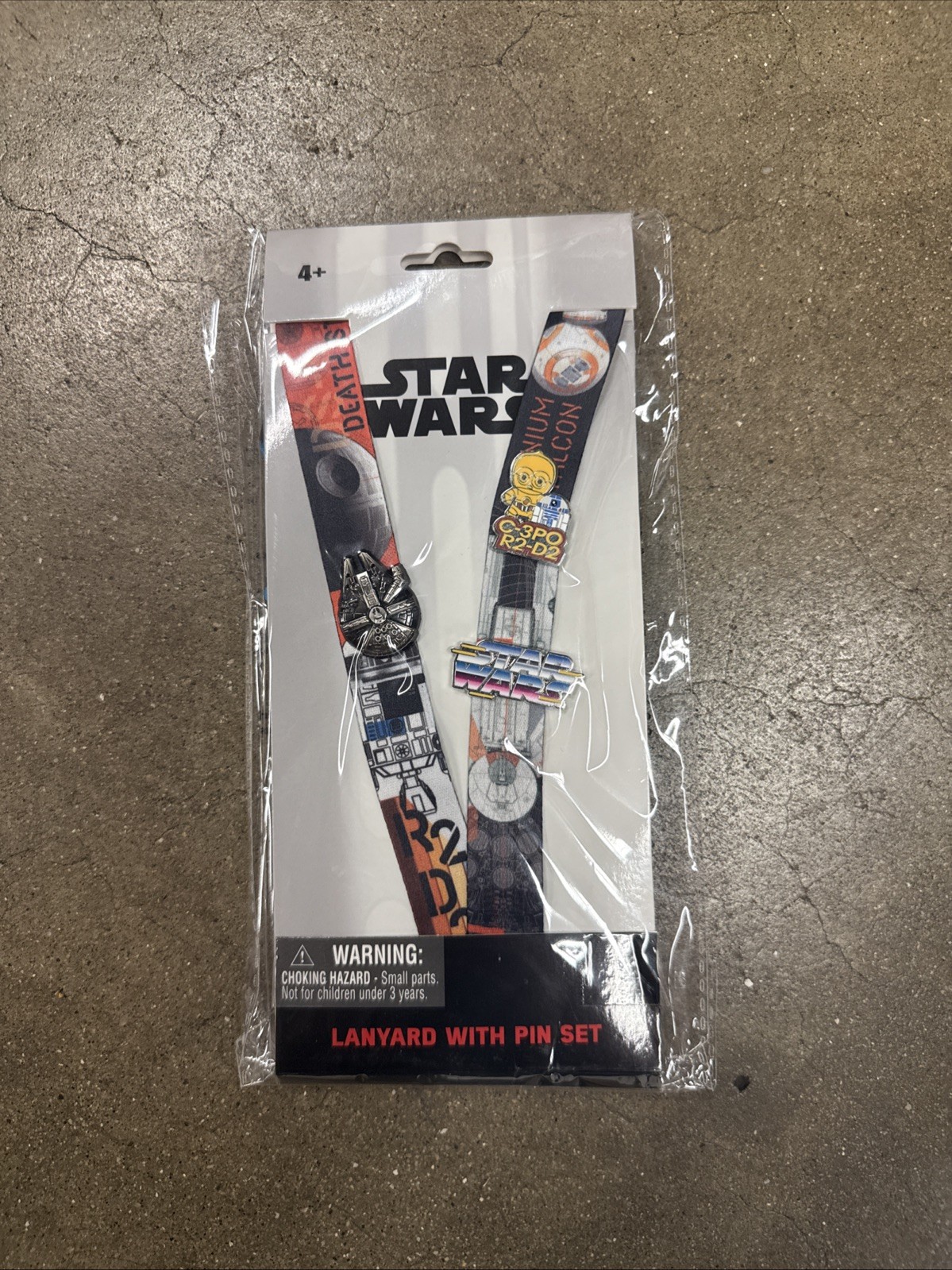 Star Wars Millennium Falcon Lanyard With 3 Collectible Pins