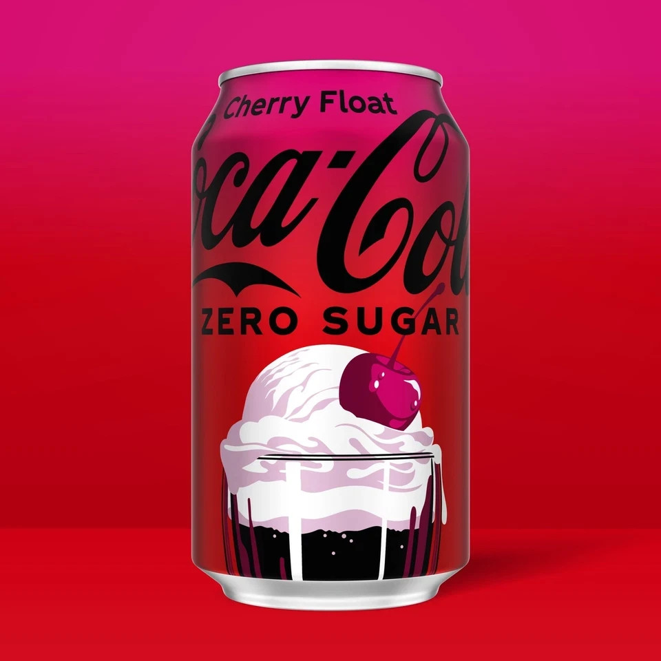Coca-Cola Zero Sugar Cherry Float 12oz Cans 12 Pack Fridge Pack