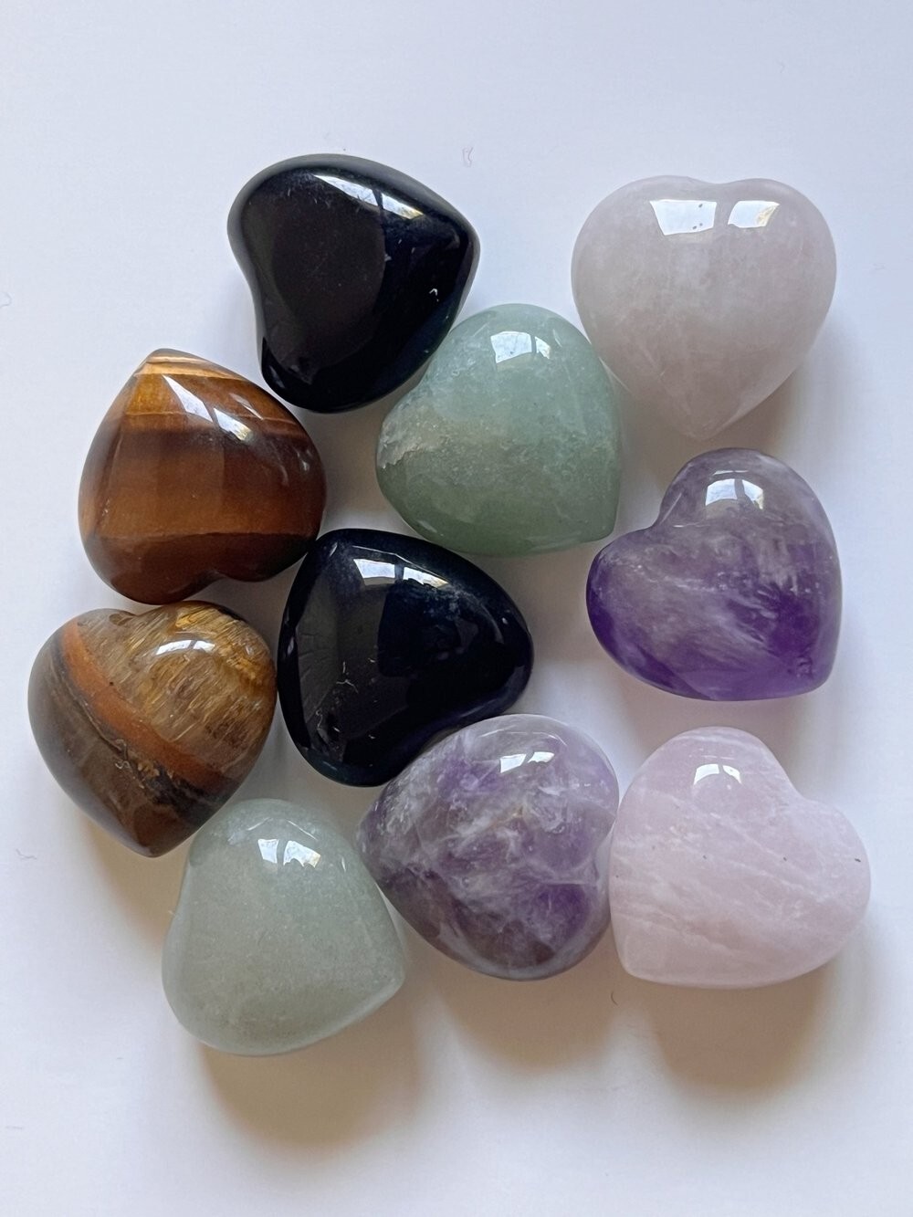 Heart Love Stones Natural Healing Crystals For Meditation & Manifestation Box