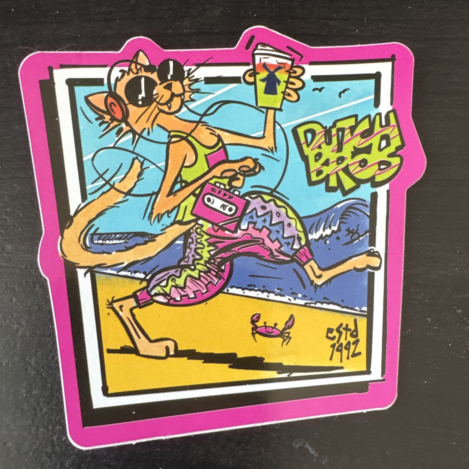 DUTCH BROS STICKER April 2023 COOL Cat 80’s FREE SHIPPING