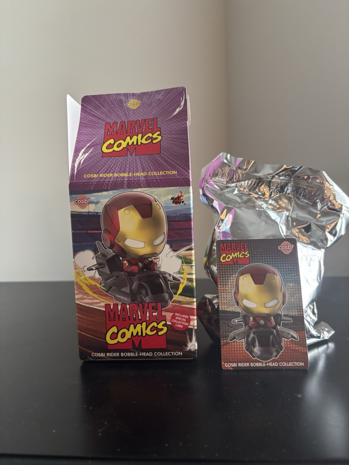 Hot Toys Cosbi Rider Iron Man Marvel Mini Bobblehead w/ Collectible Card