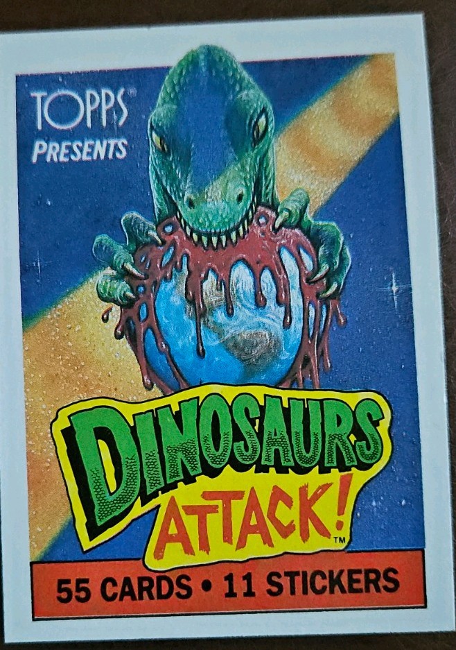 1988 TOPPS Dinosaurs Attack! deck NM Complete 55 cards and 11 stickers
