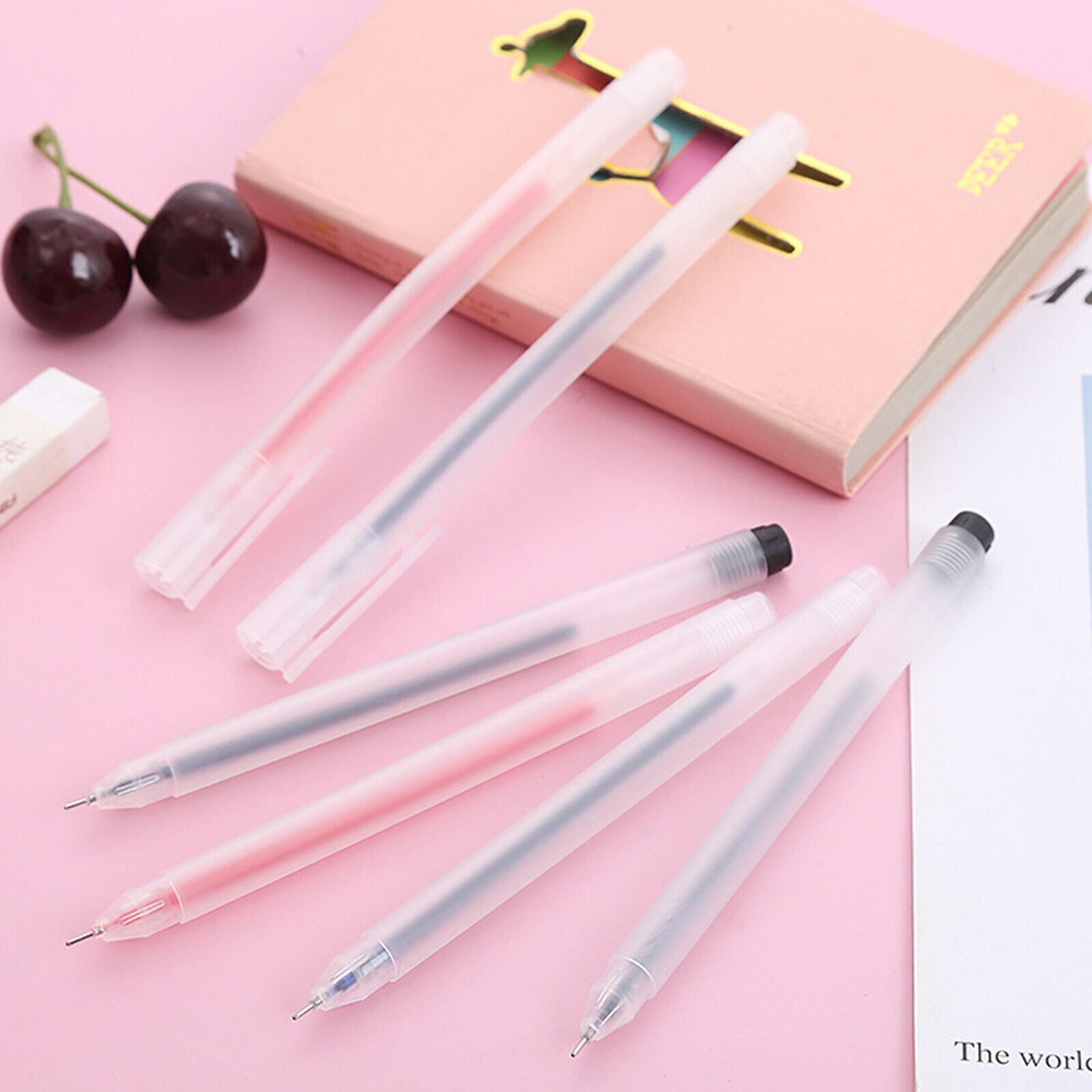 Transparent Frosted Gel Pen 0.5mm Bullet-Point Fountain-Pen LearnStationery 1/2p