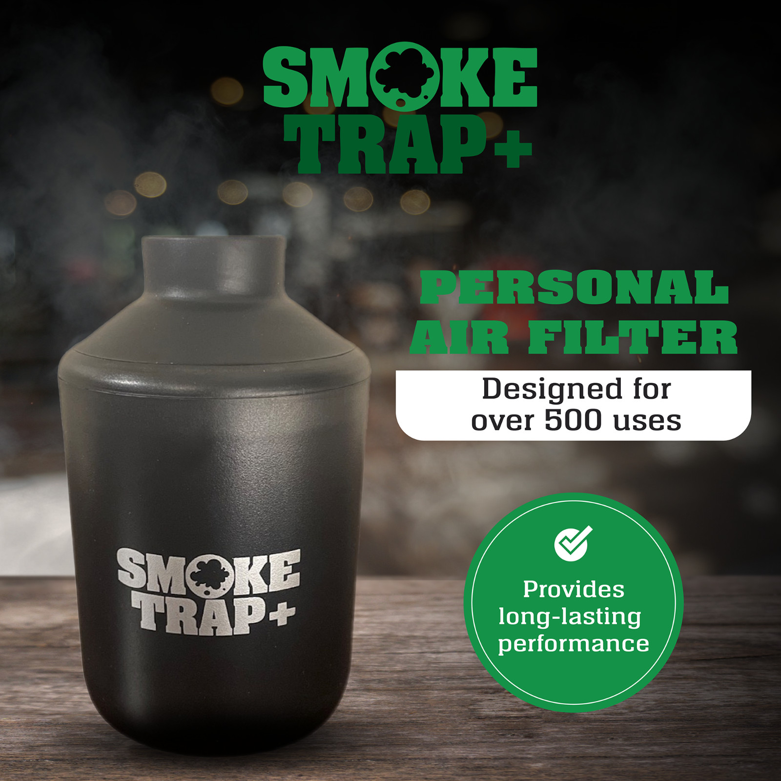 SMOKE TRAP + | Long Lasting Replaceable Filters | Eco Friendly Filters