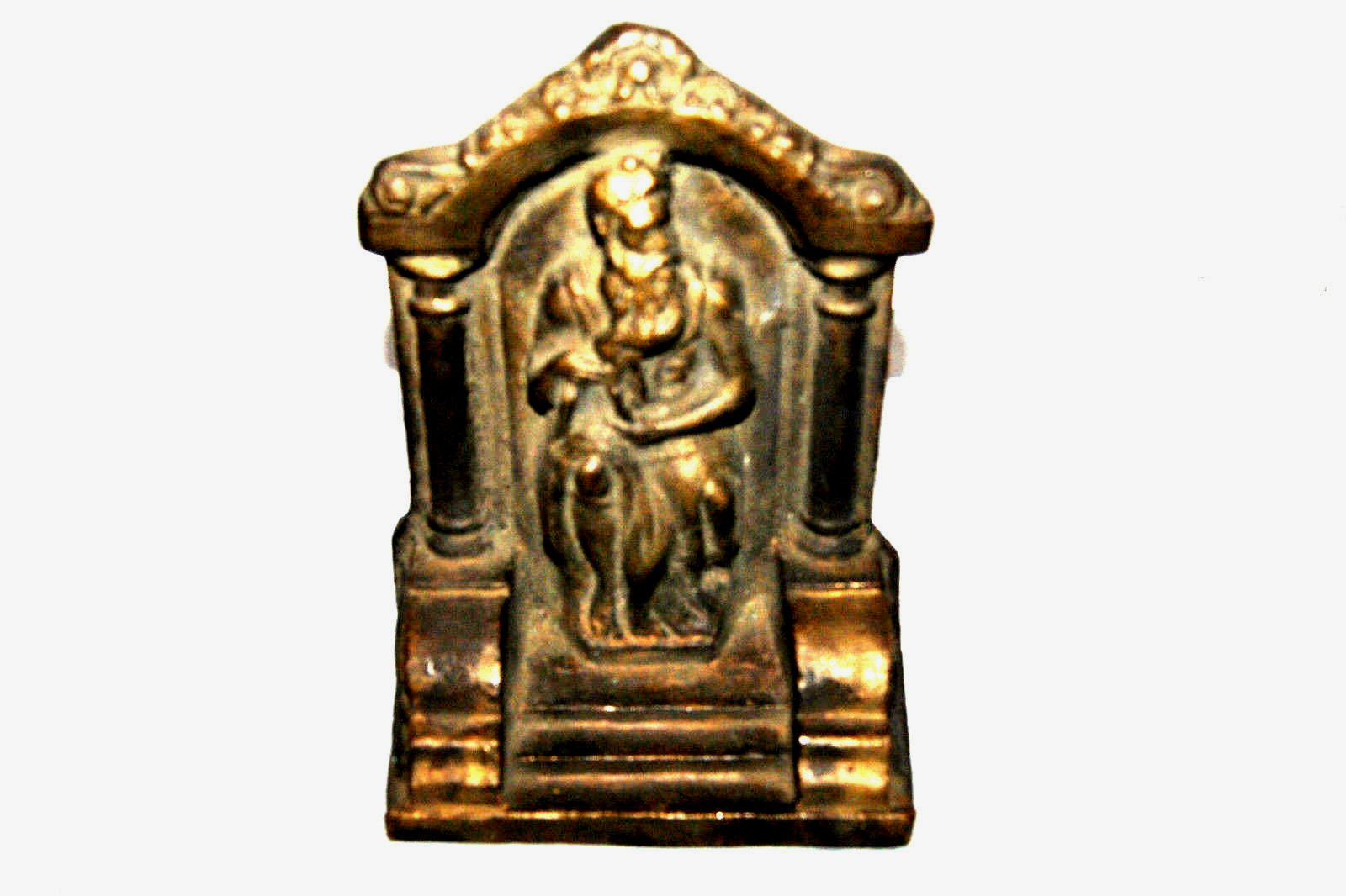RARE Antique Vintage Brass “Moses” Sculptural Doorstop/Bookend ARMOR BRONZE?