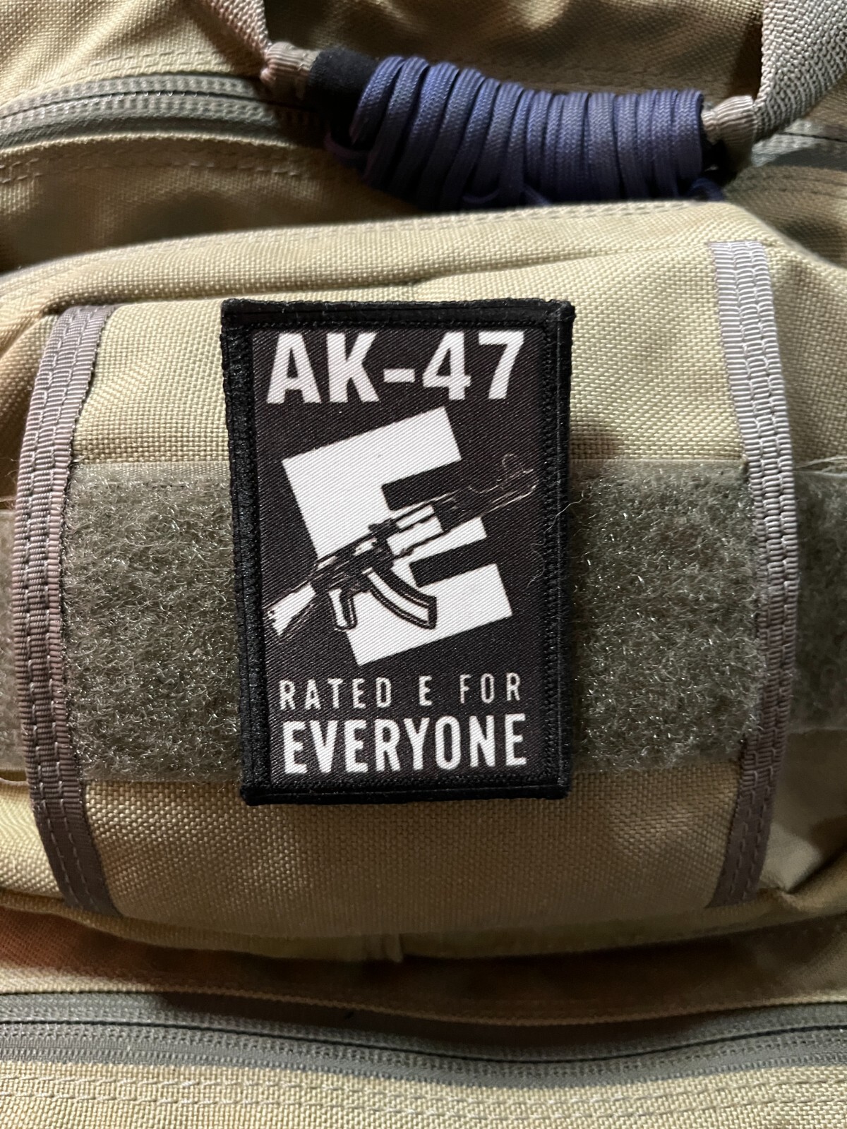 AK-47 Rated E for Everyone Morale Patch Military Tactical