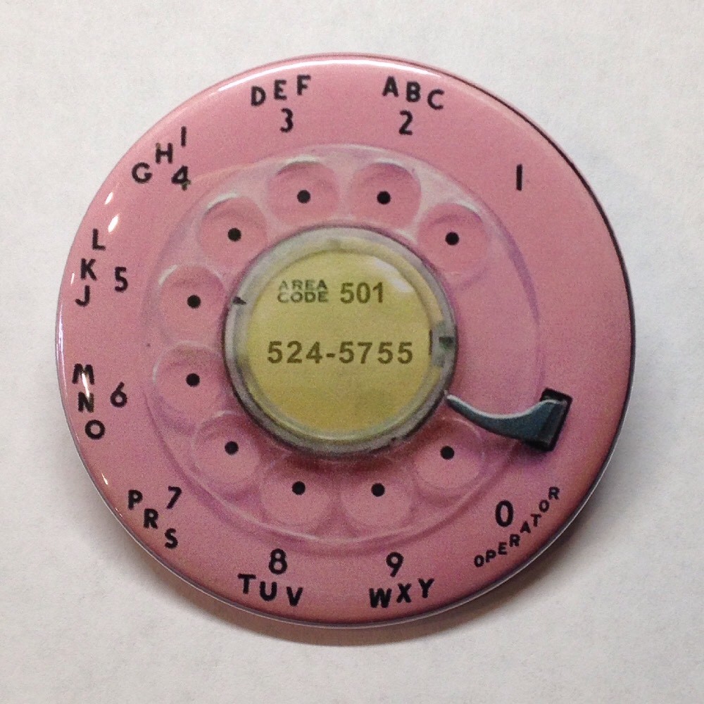 Telephone Dial Pink Vintage Style Fridge Magnet BUY 3 GET 4 FREE (ADD 7 TO CART)