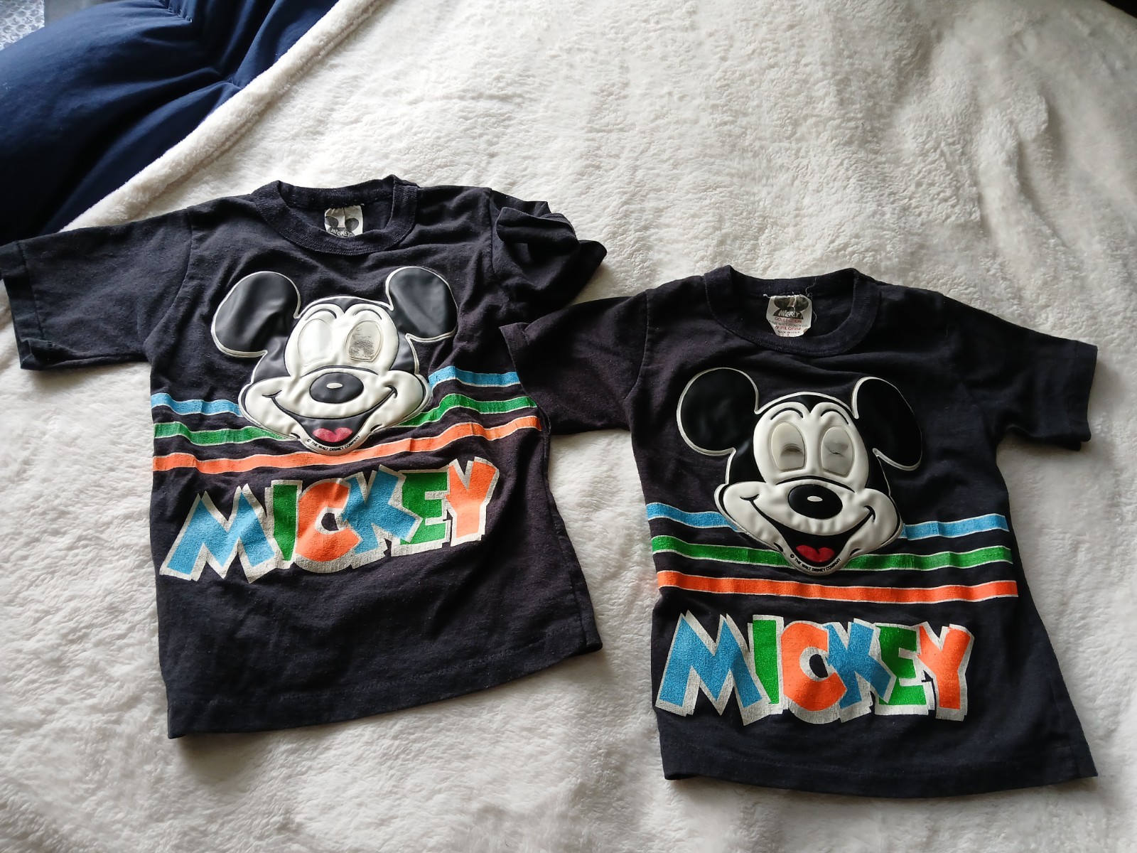 Disney Mickey Mouse Kids “Dimension Weld” Single Stitch Hem Tees Set of 2 RARE