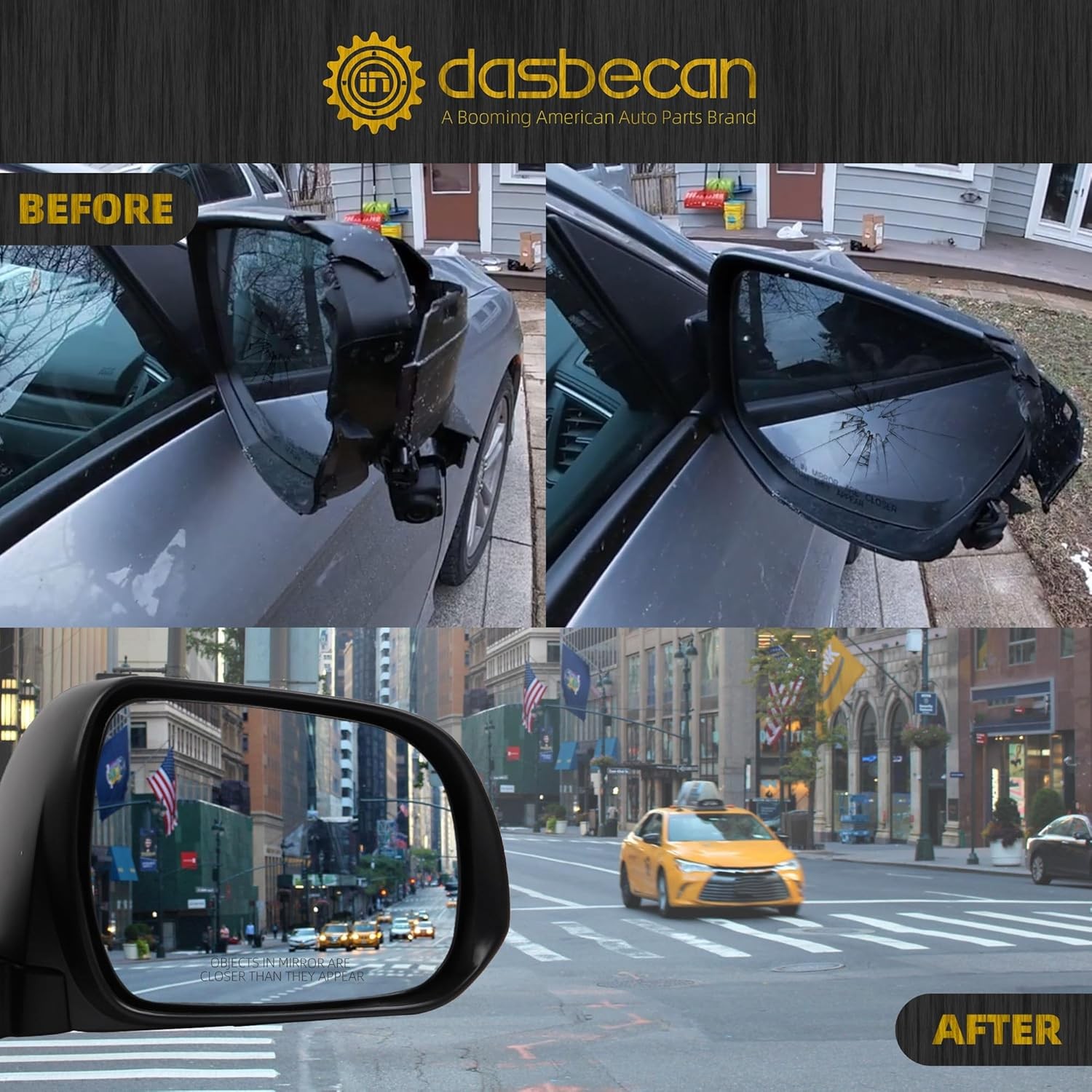 Passenger Side Mirror Compatible with 2005-2011 Toyota Tacoma Right Mirror with