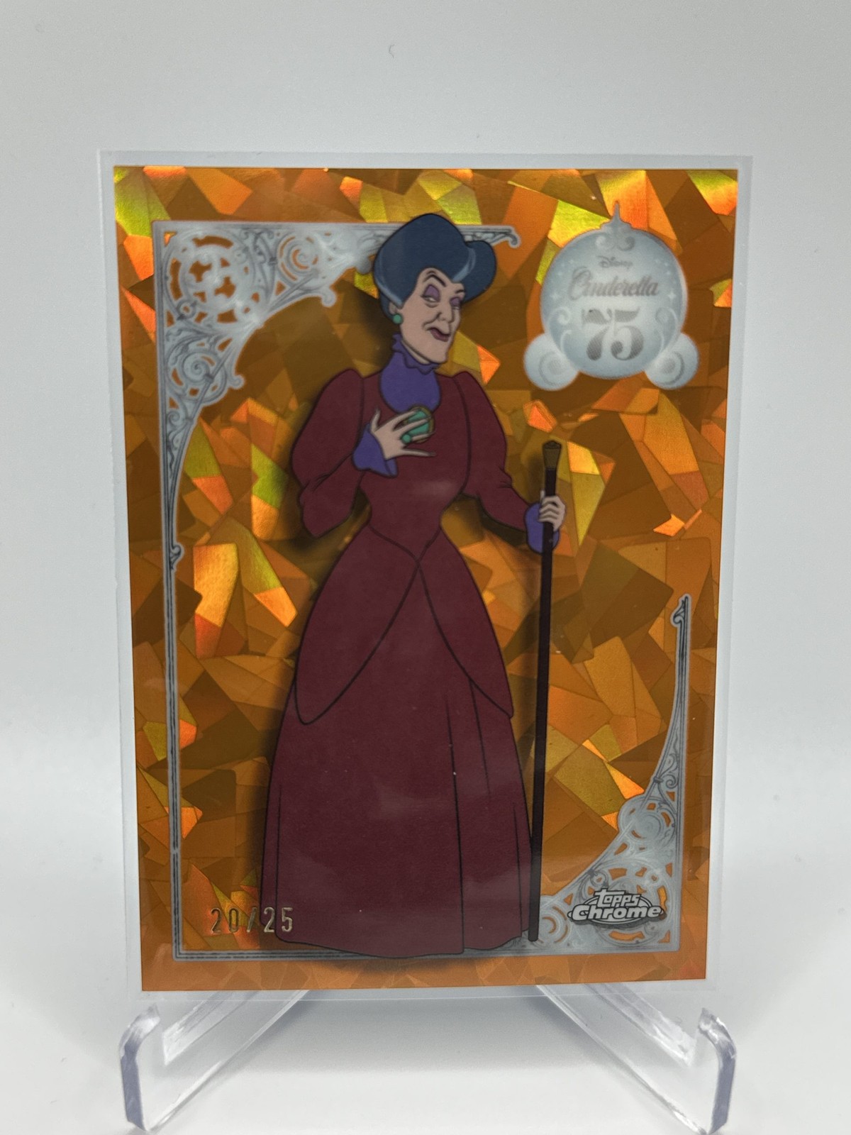 2025 Topps Chrome Sapphire Disney LADY TREMAINE Cinderella Orange Sapphire /25