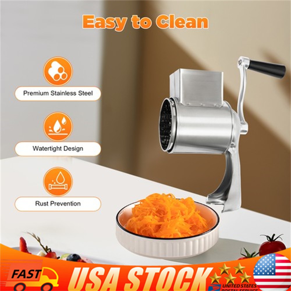 Multifunctional Manual Drum Cutter Slicer Hand Chopper Potato Shredder Steel