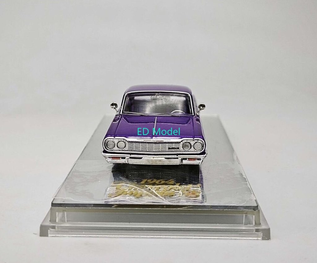 BN 97M 1:64 Purple 1964 Impala SS Lowrider Sports Model Diecast Metal Car
