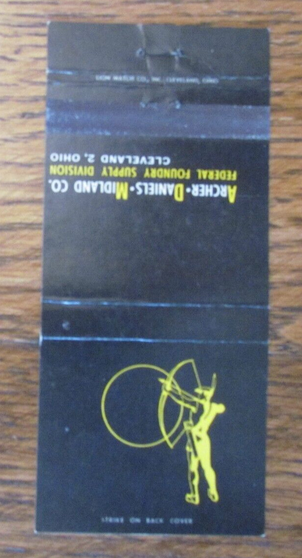 FICTIONAL CHARACTER MATCHBOOK COVER: ROBIN HOOD FOUNDRY CLEVELAND, OHIO -B4