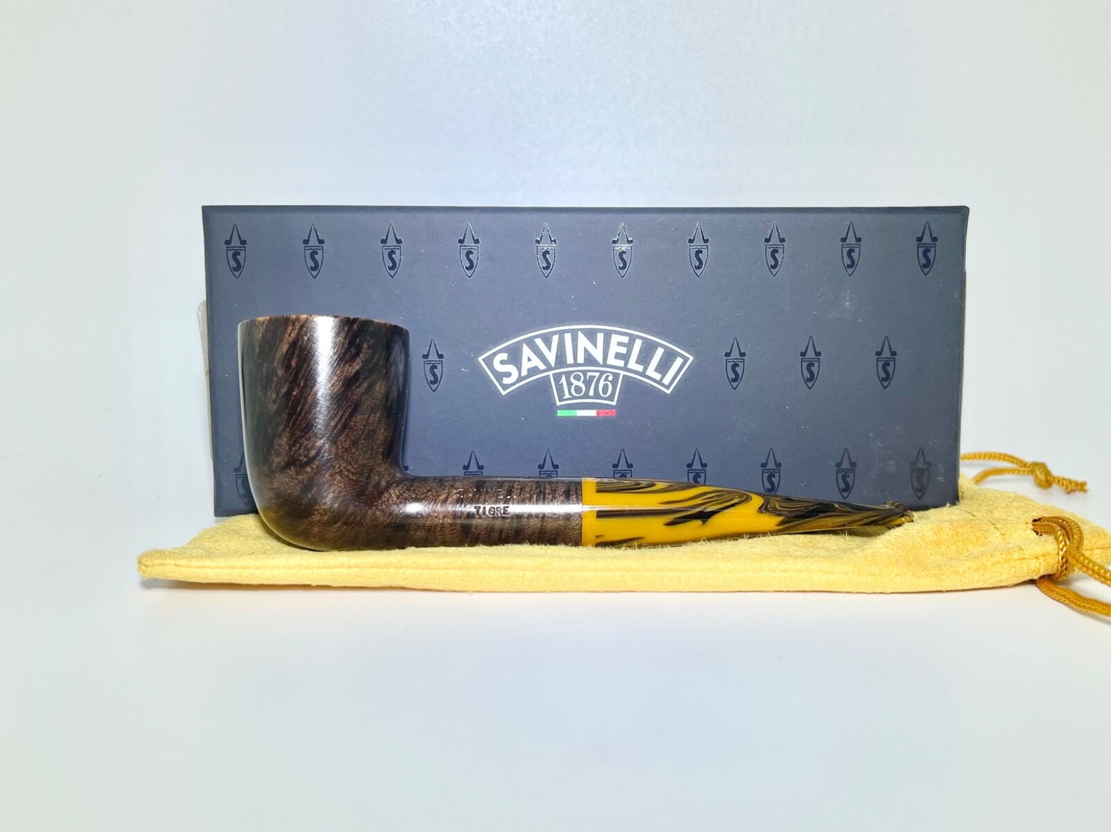Savinelli Tigre Smooth Dark Brown…409…6mm…New In Box…Italy