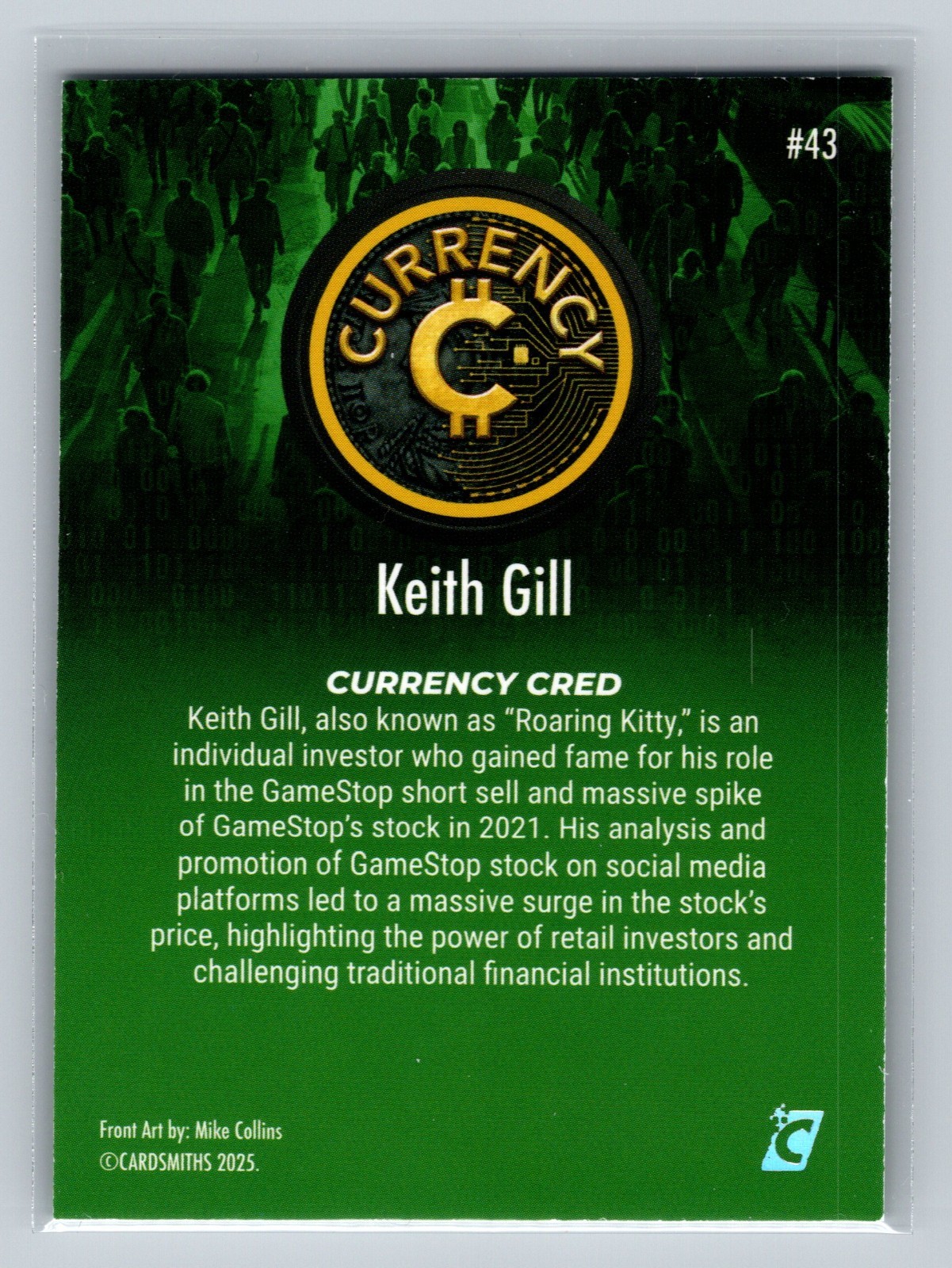 Roaring Kitty 😼 “GameOVER” Cardsmiths 2025 Currency Series 5, #43 (RC)🔥
