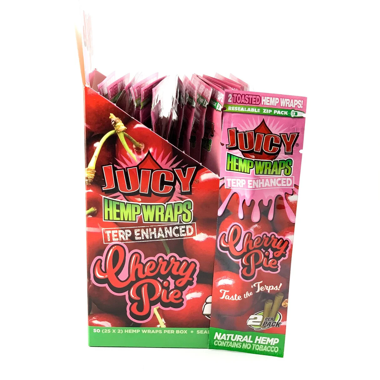 🤪 JUICY JAY CHERRY PIE TERP WRAPS 🔥 25 PACKS 🤑 2 WRAPS PER PACK 💯🤤💯🤤💯