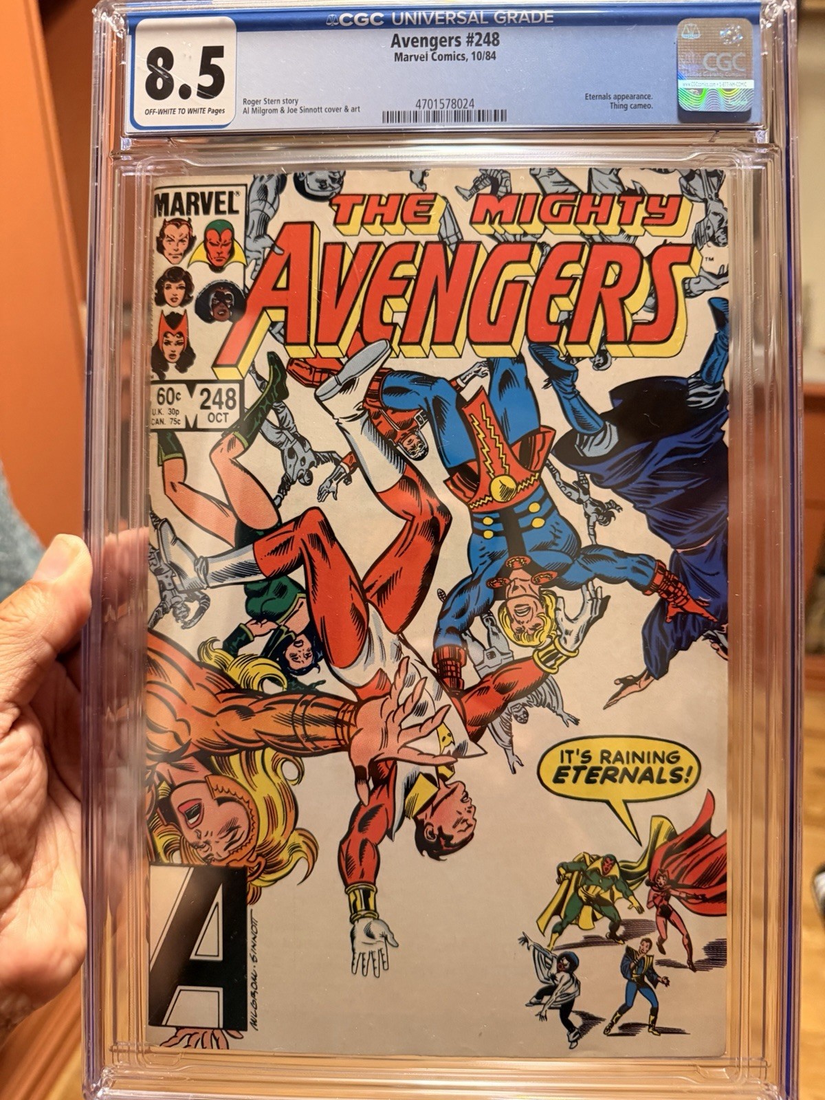 The Avengers #248 Newsstand Variant (Marvel Comics October 1984) PSA 8.5