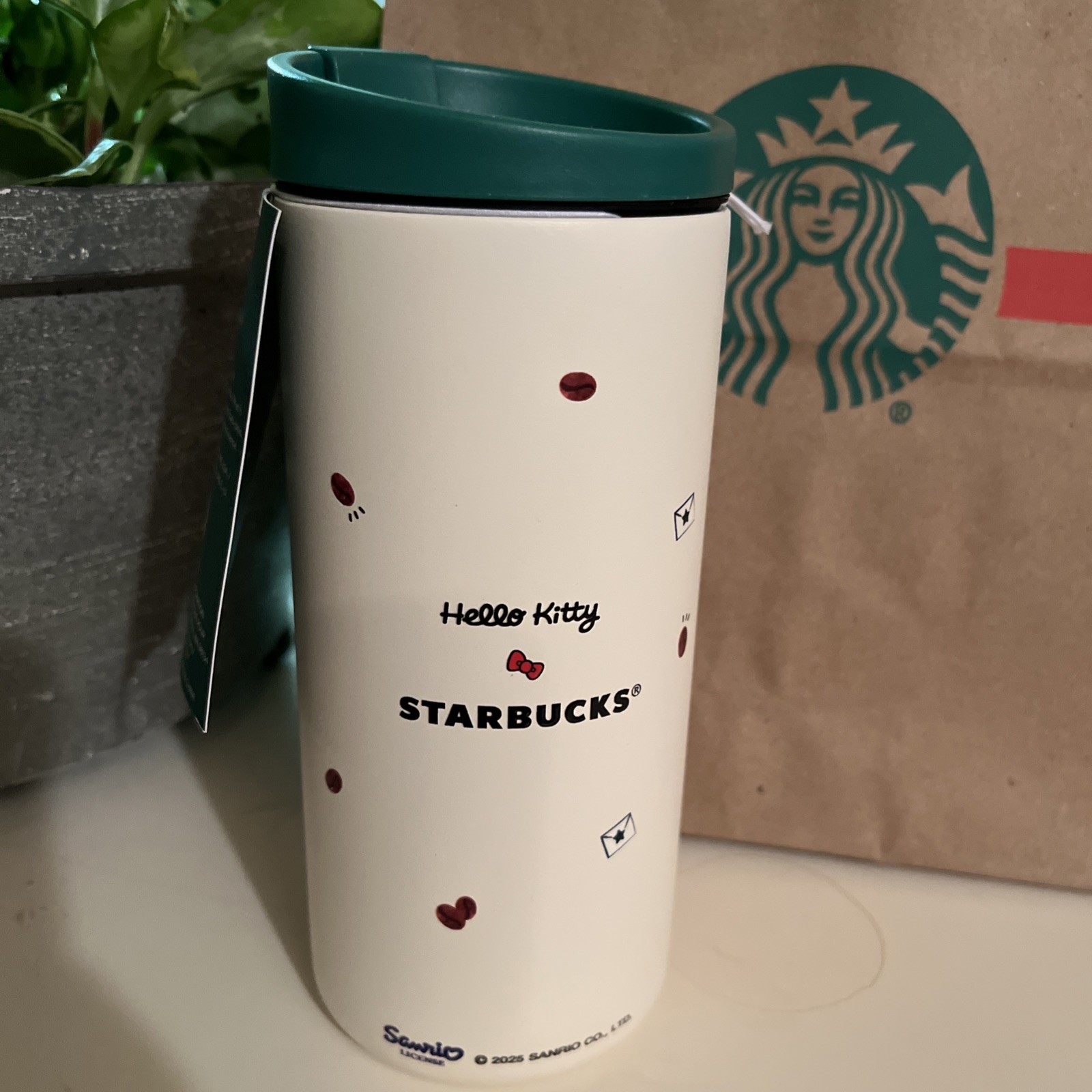 STARBUCKS HELLO KITTY STAINLESS STEEL TUMBLER 12 FL. OZ. 2025 NEW