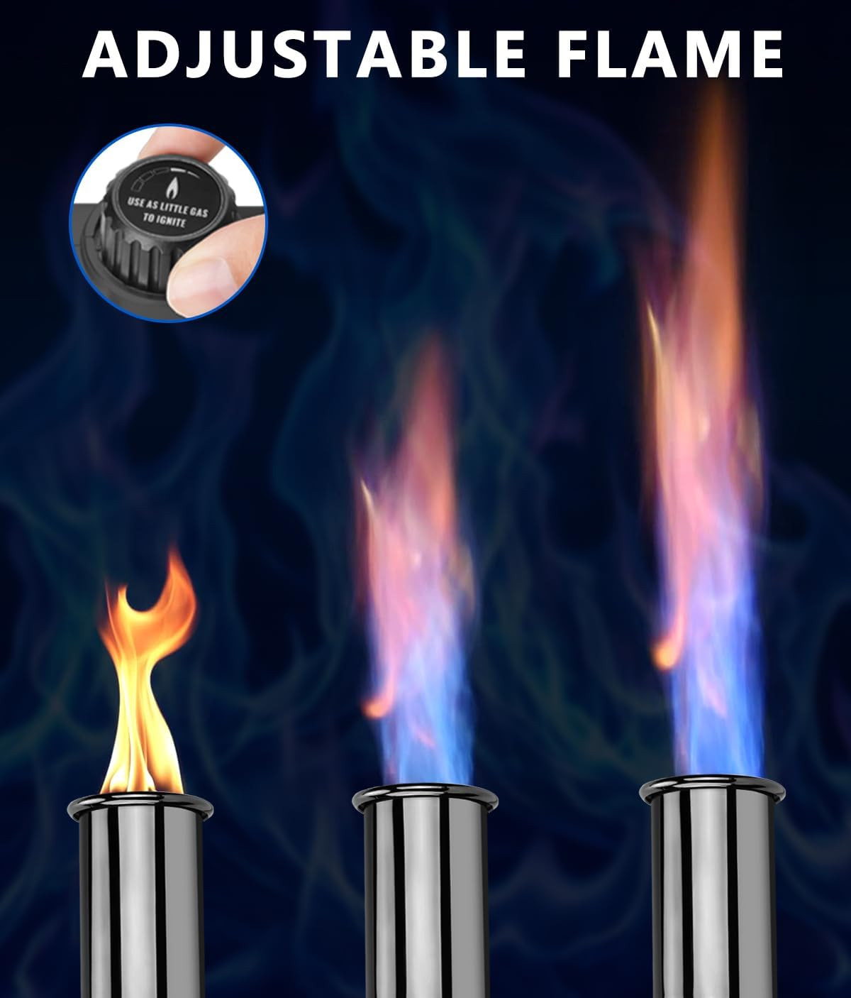 Powerful Propane Torch with Detachable Design, Kitchen Blow Torch Gun with Adjus