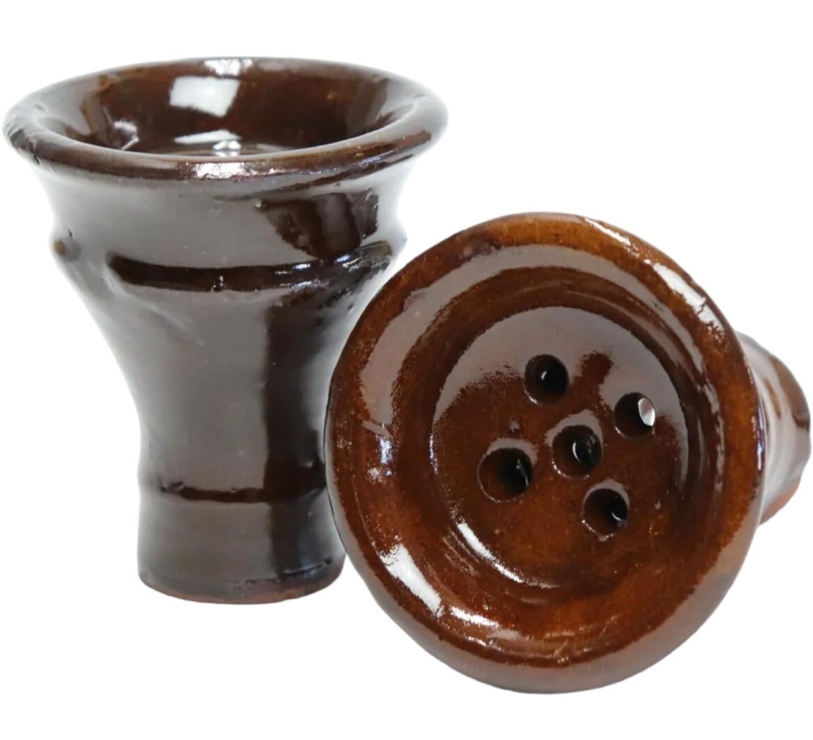 1pc Hookah Bowl EGYPTIAN GLAZED CLAY Compatible Replacement Head – Hand Made