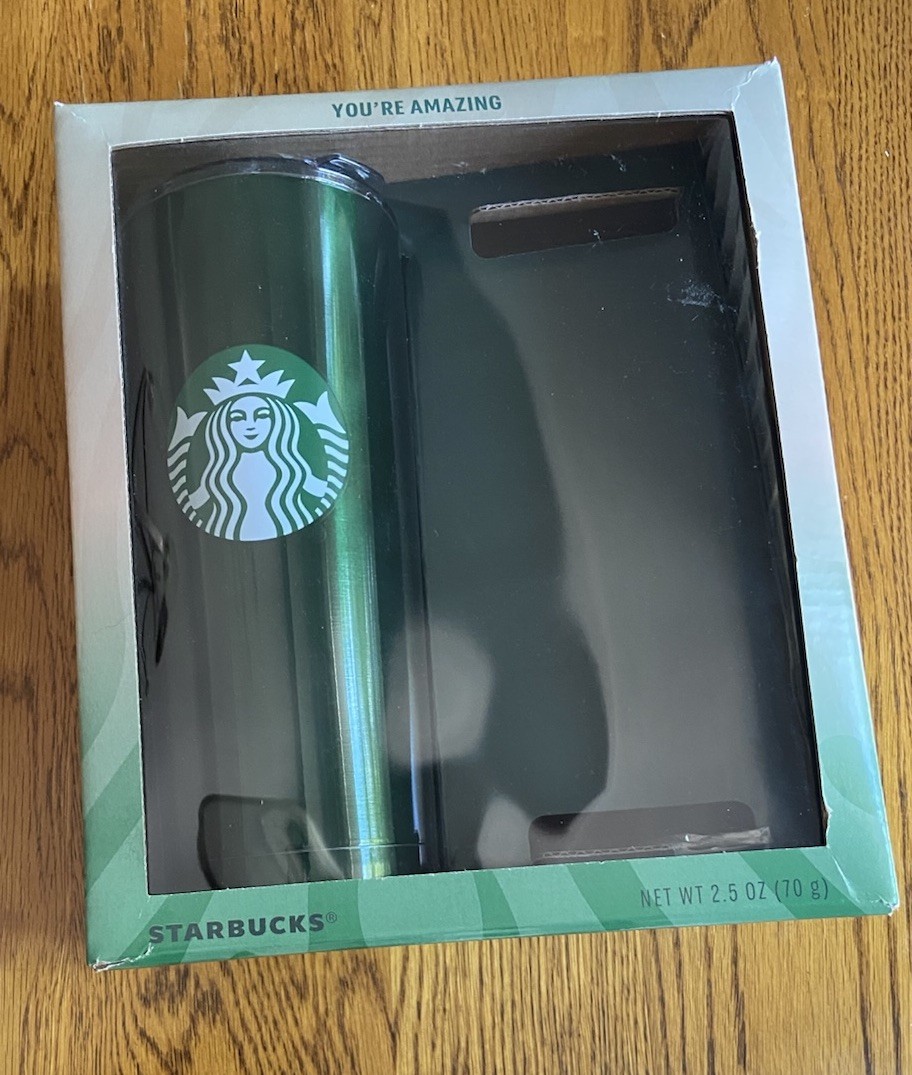 Starbucks Travel Tumbler 20 Fl Oz Green w/ Starbucks Logo Coffee Plastic Lid