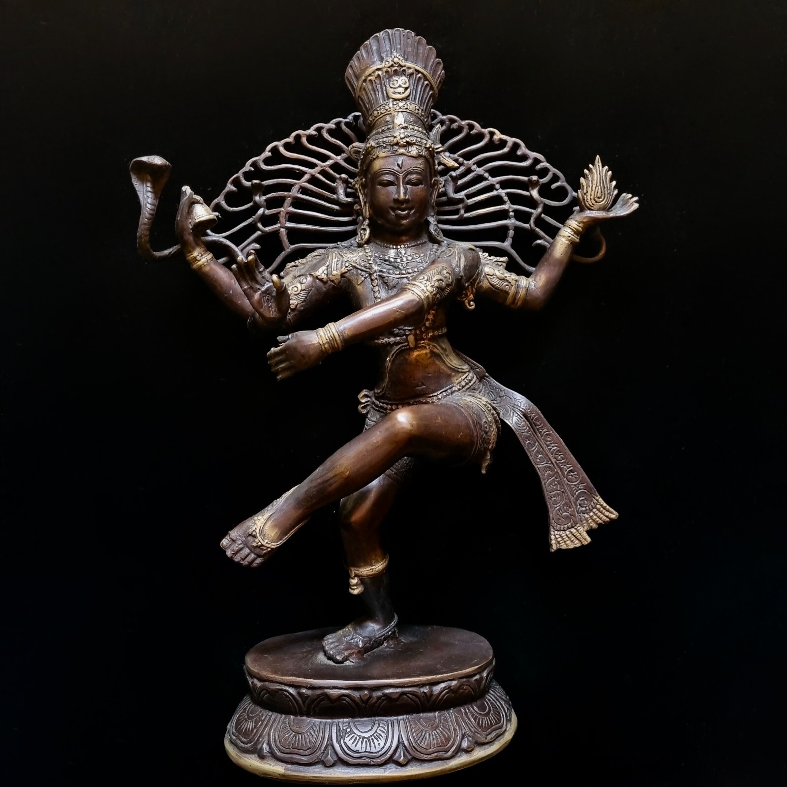 18″ Shiva Nataraja Bronze Statue Hindu God Dancing Sculpture Altar Decor Art