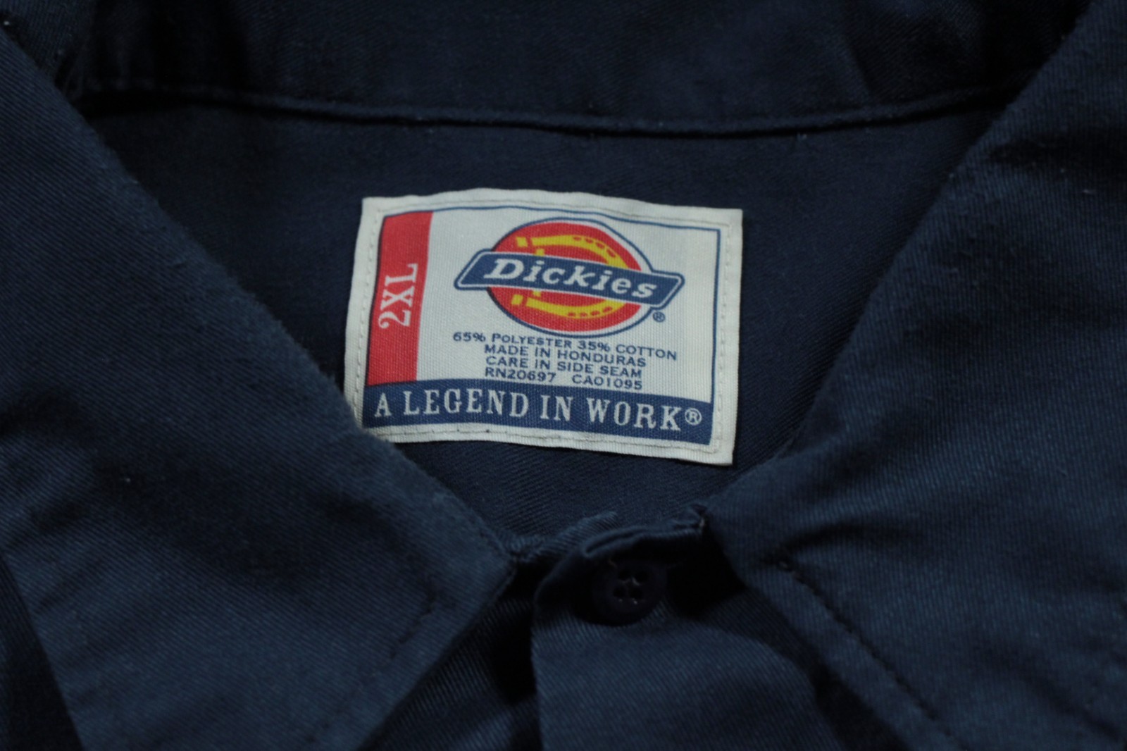 Budweiser Work Shirt Button Down Dickies 2XL Beer Delivery Caution Powered Patch