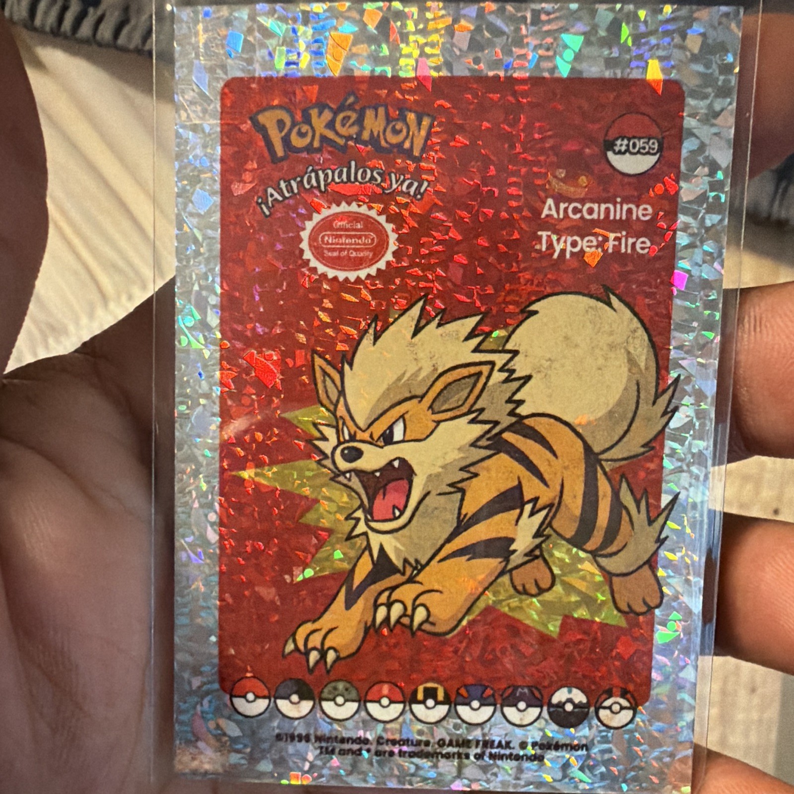 Nintendo Pokémon Arcanine Hologram Card ¡Atrápalos ya! #059 (1999)