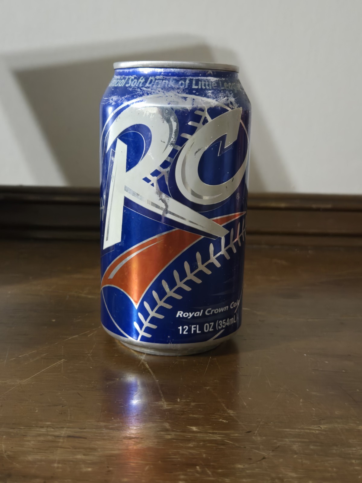 RC ROYAL CROWN COLA LITTLE LEAGUE BASEBALL 60TH YEAR FULL CAN.