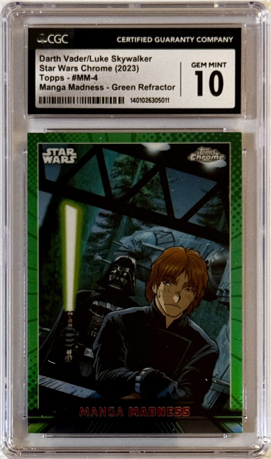 Star Wars Chrome Manga Madness CGC 10 2023 MM-4 Green Parallel 6/99 Vader & Luke