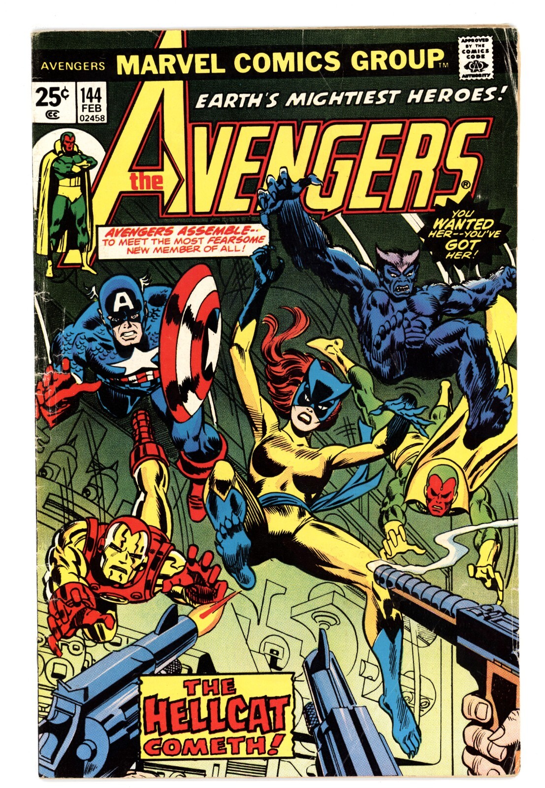 Avengers #144 VG 4.0 1975 Patsy Walker Becomes Hellcat