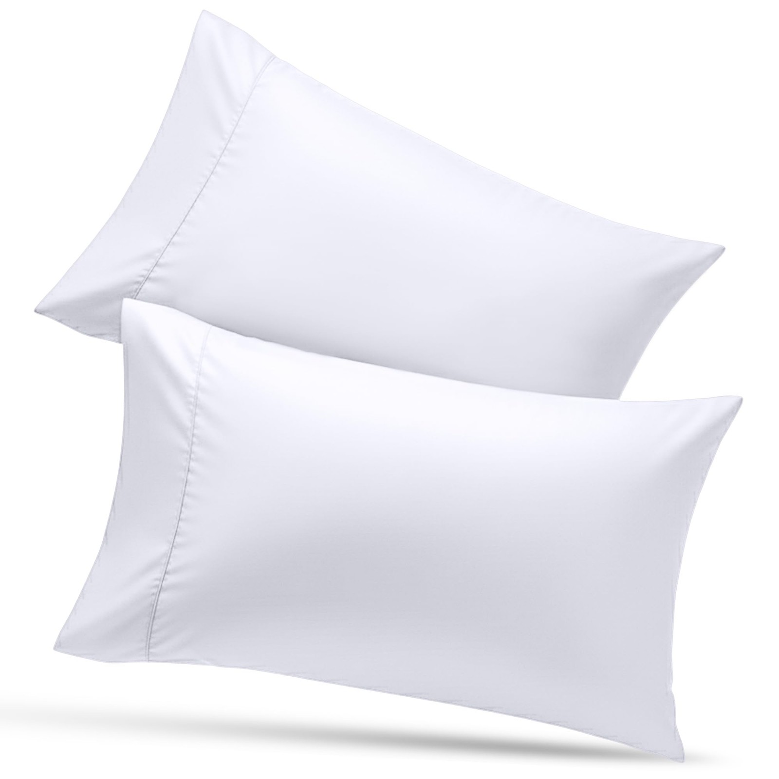 Utopia Bedding Queen Pillow Cases 2 Pack White Microfiber Soft Breathable