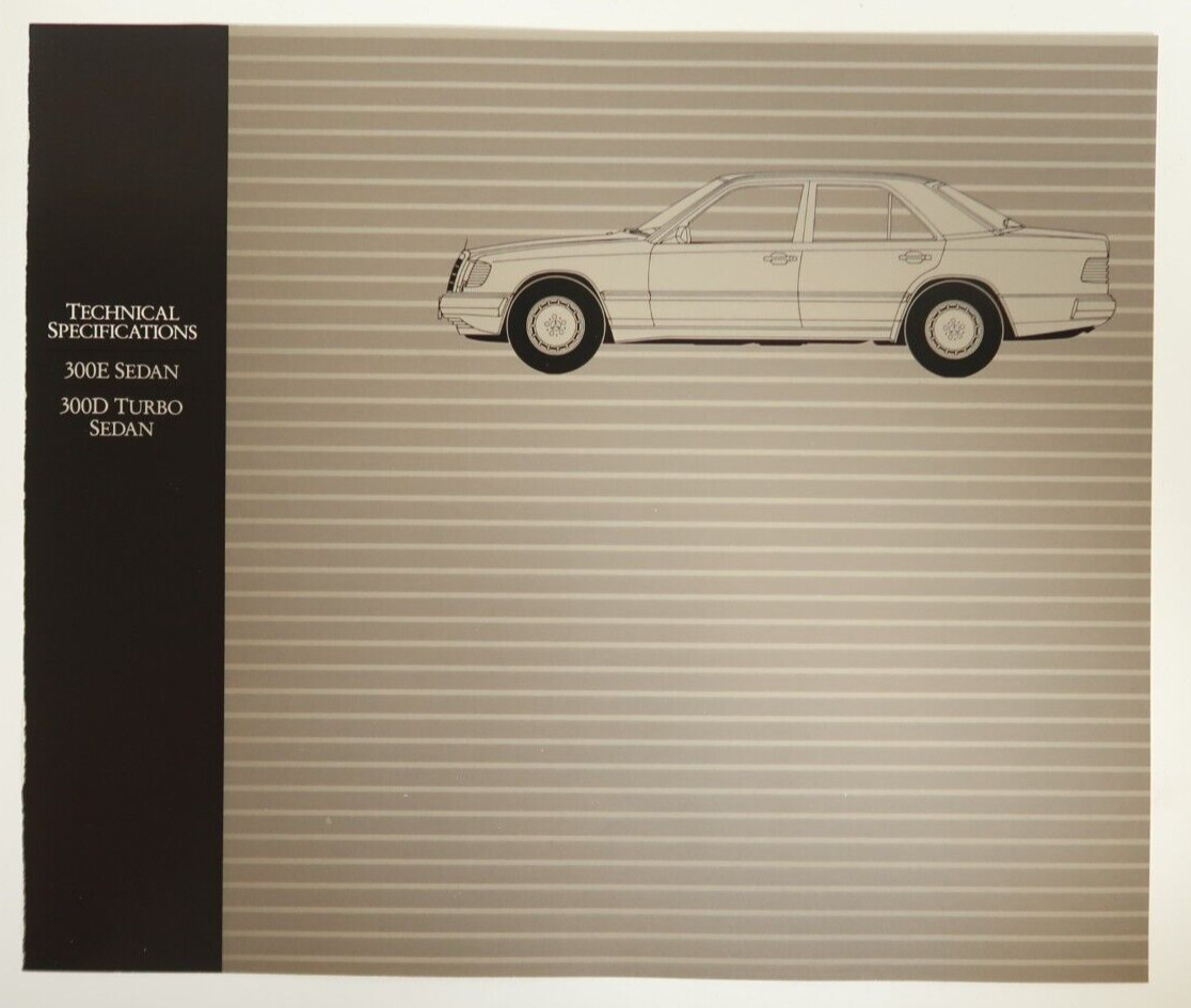 Mercedes Benz Technical Specifications 300E Sedan 300D Turbo Sedan Brochure