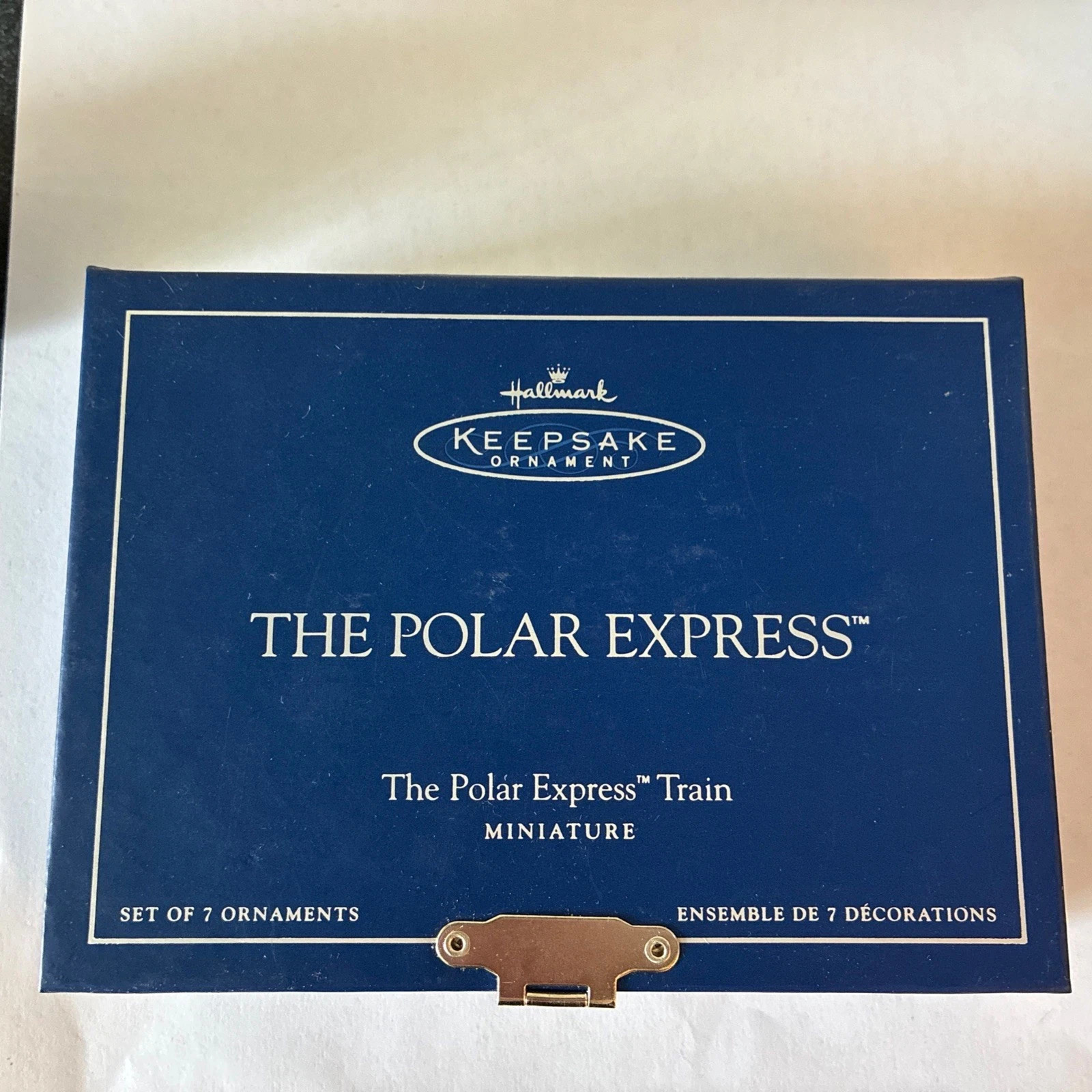 2005 Hallmark Ornament The Polar Express Train Miniature Set of 7–11-24-30