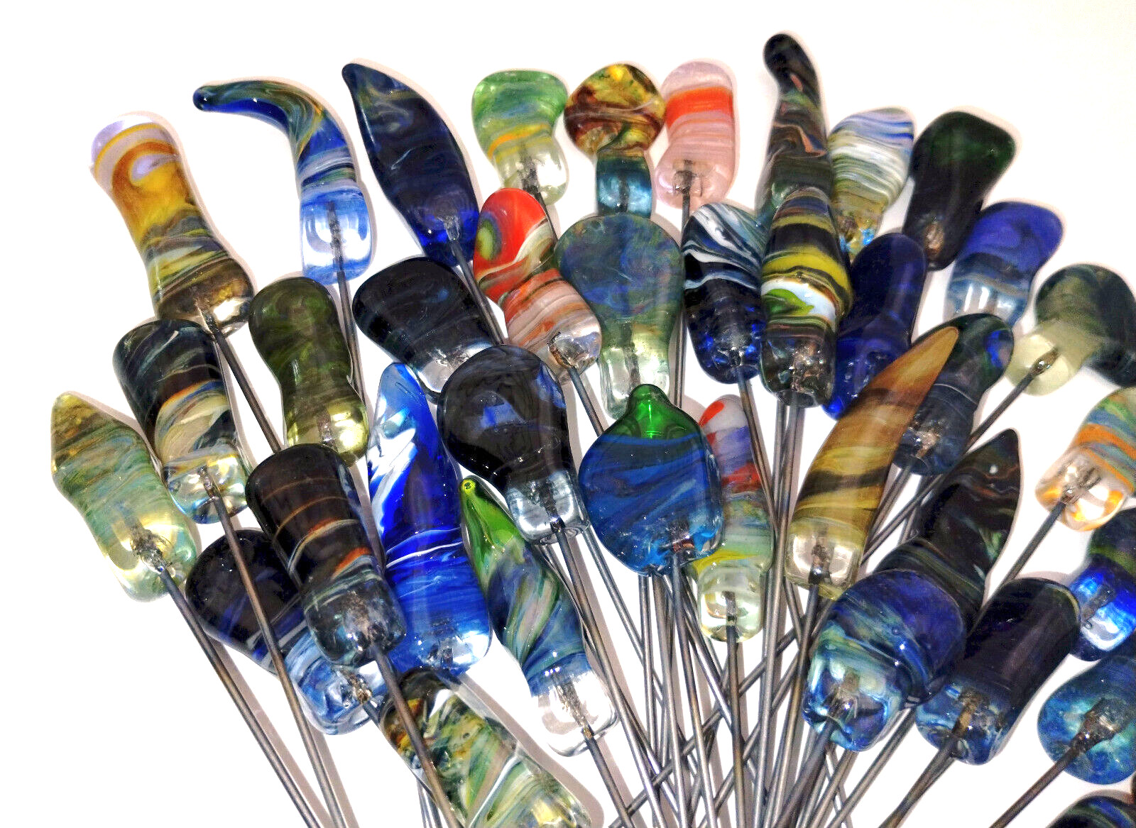 2 Pack Multicolored Glass Bowl Poker/Pipe Cleaner USA